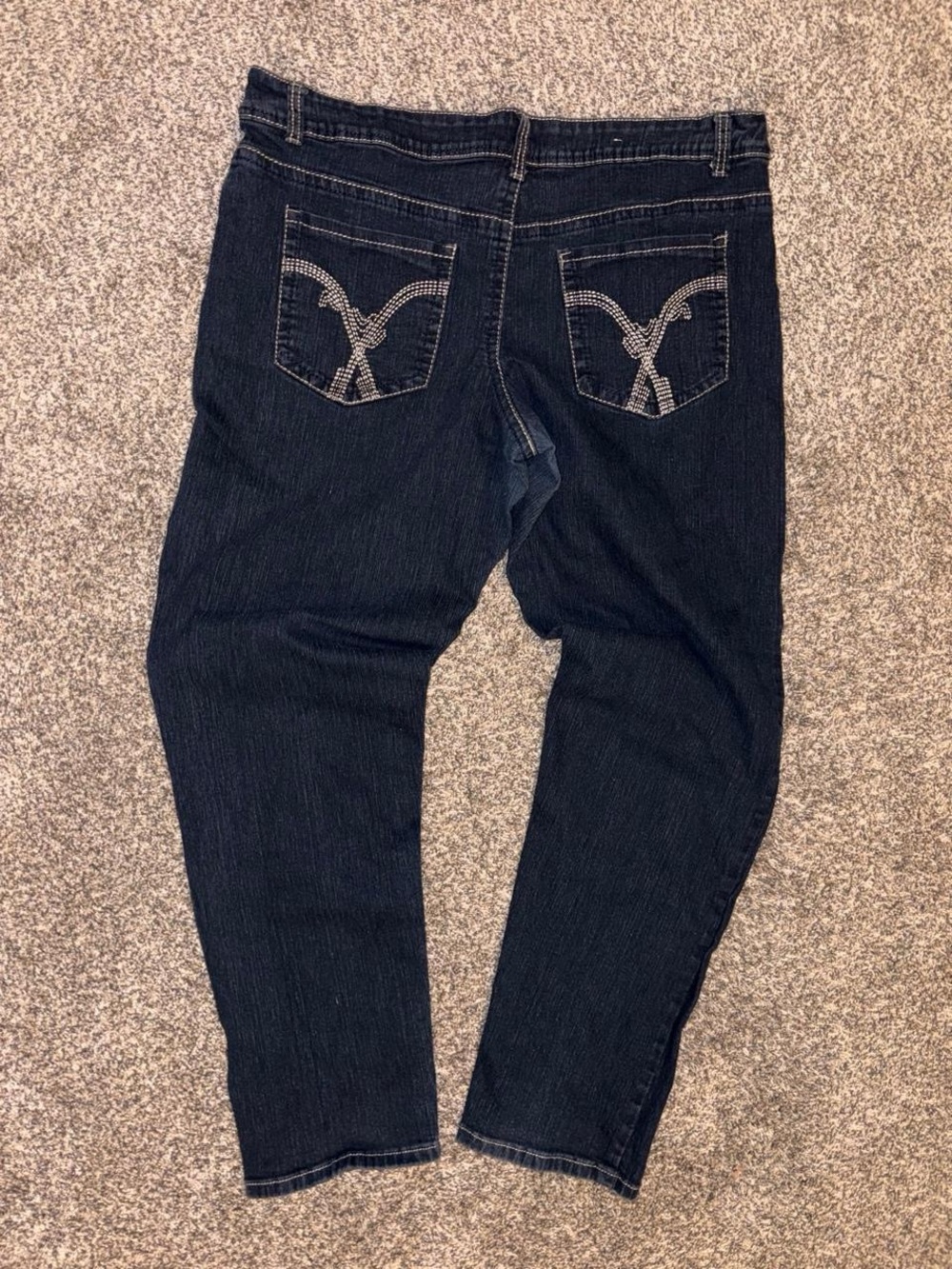 Y2K skinny Vintage Harlem Denim Jeans with embroidered design